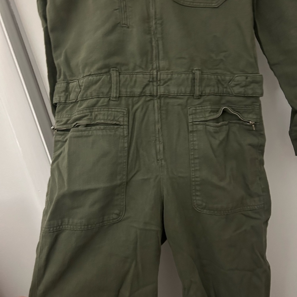 Zara Olive Green Women's Utility Jumpsuit - Picture 7 of 7
